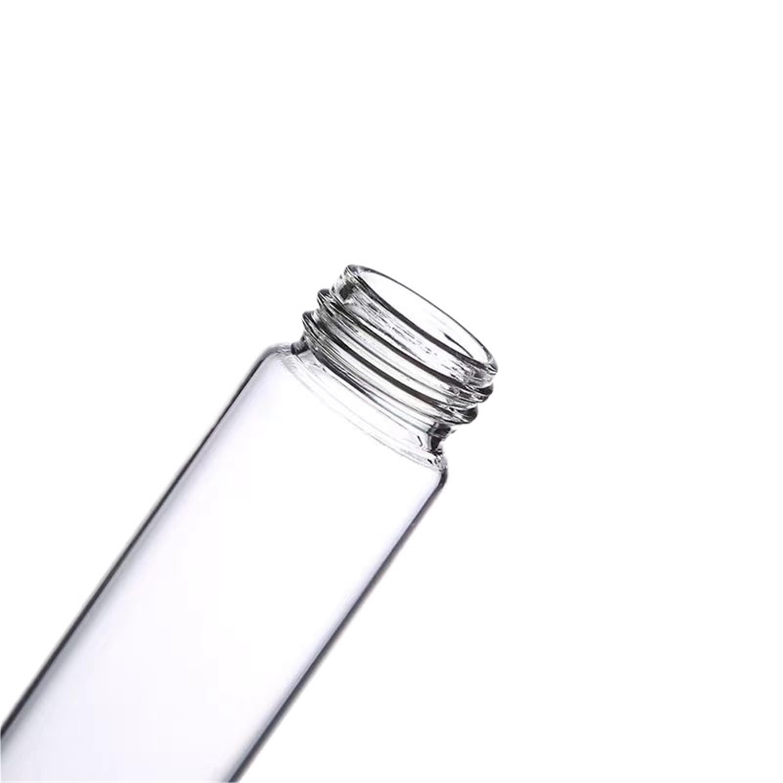 Szklana butelka laboratoryjna na odczynniki, Szklane butelki na próbki 20 szt. 3–50 ml Przezroczyste/brązowe z zakrętkami(5ml clear)