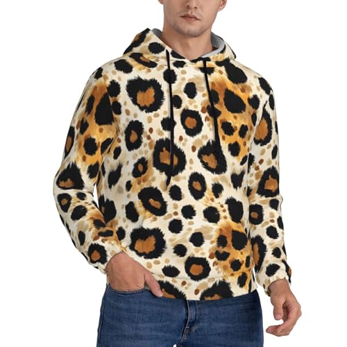 Hoodies For Men - Classic Leopard Pattern Print Long Sleeve Casual Men'S Hoodies & Sweatshirts Pullover With Pocket