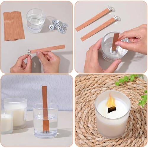 Mechas de madera para velas, pack de 240 unidades miniatura 2