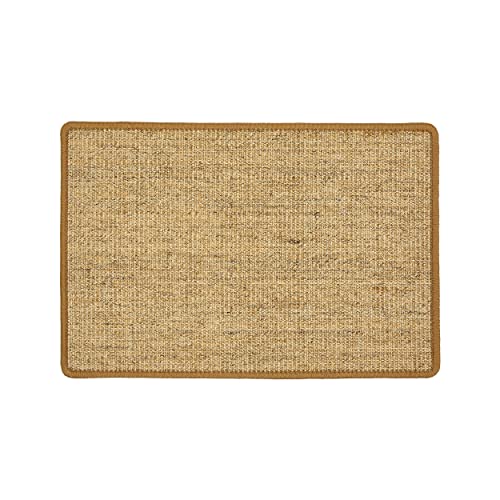 Kratzmatte für Katzen - Fußmatte Sisal Kratzteppich - natürliche Sisalmatte robust - Vorleger aus 100% Sisal - Katzenkratzmatte braun 30 x 40 cm - 4