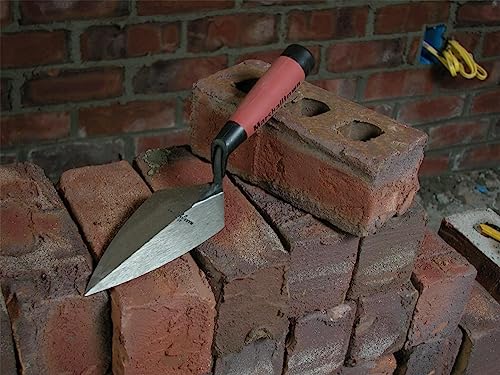 Marshalltown Philadelphia Style Spitzkelle, Durasoft Griff, Carbonstahl, Maße: 152x70 mm, Silber