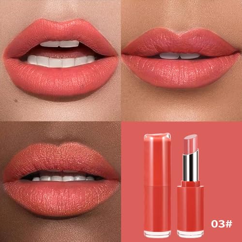 Image of Matte Creamy Lipstick for Women, Long Lasting Waterproof Velvet Lipstick, Lip Stick Crayon Buildable Blendable Creamy Color, Moisturizing Longwear Lip Makeup 03#