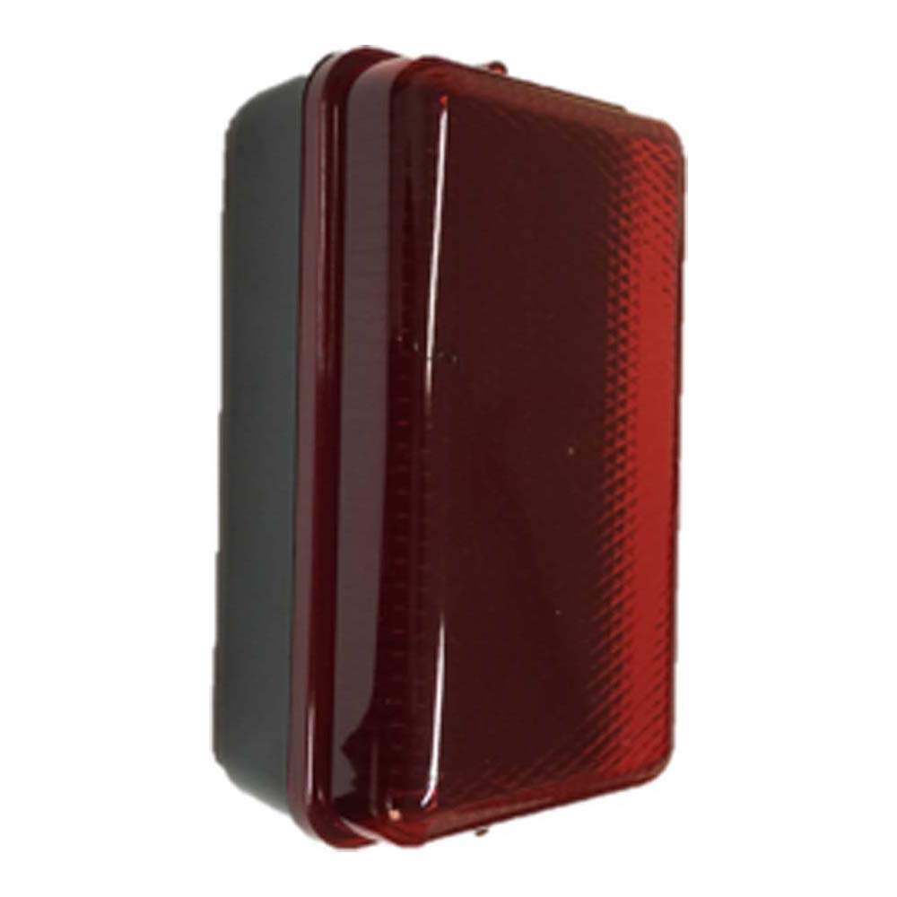 Knightsbridge Black - Red Diffuser 230V Ip54 5W Led Security Amenity Bulkhead Black Base With Red Diffuser