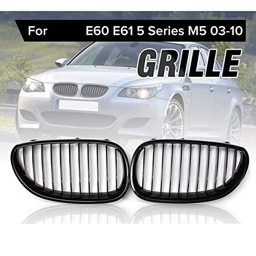 Grille de calandre noir lustré pour BMW E60 E61 Berline et Break de 2003 à 2009 - 7