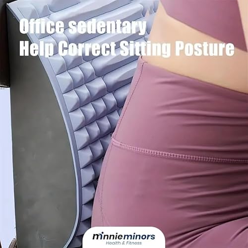 Acemend Neck & Back Stretcher Refresh Neck & Back Stretcher Posture Corrector Lumbar Back Stretcher for Lower Back Pain Relief Adjustable Sciatica Pain Relief Device Lower Back Upper Back (Blue)