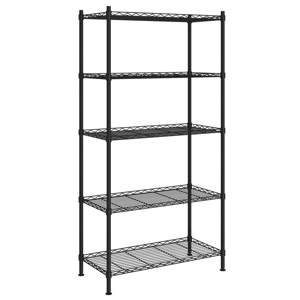 Générique Étagère de Rangement 5 Niveaux 90x35x180 cm Noir 250 kg,Entreprise & Industrie,Stockage Industriel,Étagères industrielles,Noir,10.5 KG,324624