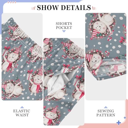 ZZXXB Xmas Hedgehog and Gift Boys Long Pants Soft Trousers