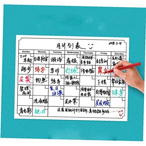 Droog wissen maandelijkse kalender set magnetische kalenders voor koelkast wit bord wekelijkse keuken koelkast planner - Image 4