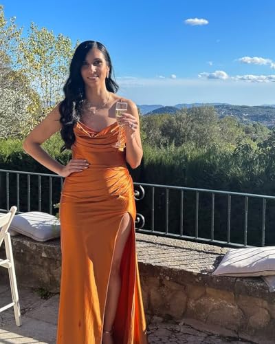 Strapless Satin Prom Dress 2025 Long Mermaid Bridesmaid Dresses for Women Ruched Formal Evening Gowns with Slit WO0752