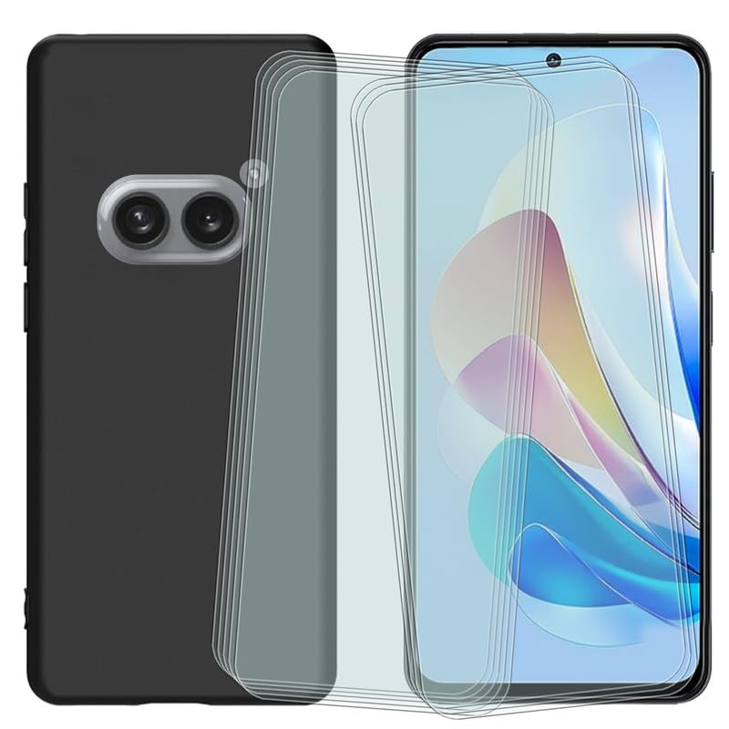 Cover for Nothing Phone 2A Plus Phone Case(6.70 inches), for Nothing Phone 2A Plus Screen Protector [8 Pack],Black Shell for Nothing Phone 2A Plus