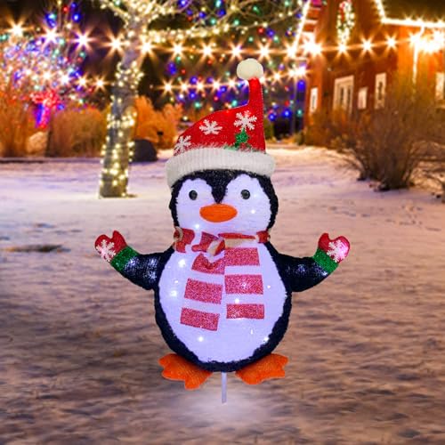 Lighted Penguin Outdoor Christmas Decorations, Pop-Up Christmas Penguin Outdoor Décor