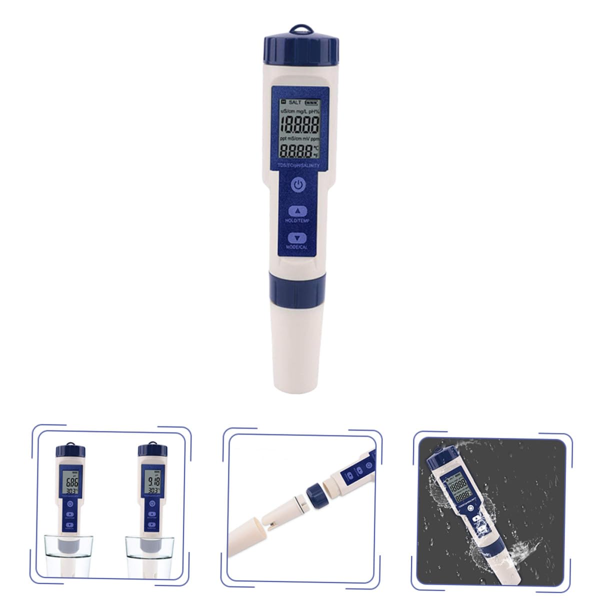 Healvian Digitaler Salzgehaltmesser für Meerwasser mit LCD Anzeige Kunststoffgehäuse Schnelles und Genaues Messergebnis für Aquarien und Fischbecken