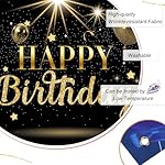 Black & Gold Happy Birthday Decoration Backdrop 7x5ft Large Gold Glitter Balloons Sign Party Background for Adult Kids Photo Booth Decor Large Wall Decor Props Party Supplies for Women - Image 5