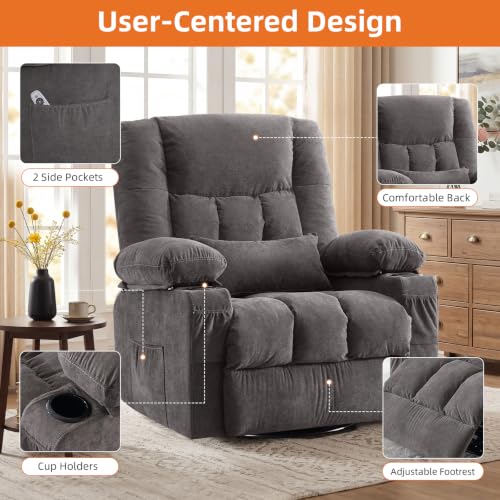 Image of MAHOMICO Rocker Recliner Chair with Massage and Heat