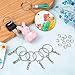 Paxcoo 50Pcs Keychains with Chain and 50 Pcs Jump Rings, Keychain Rings Kit Findings Bulk for Keychain Making Supplie DIY Crafts