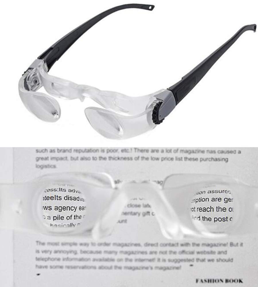Lupe, Vergrößerungsbrille Tragbare Max-TV-Brille 2,1X 0 bis - 300 Grad (0 bis -3 Dioptrien) Brillenlupe (Kurzsichtigkeit) to Pursue Happiness