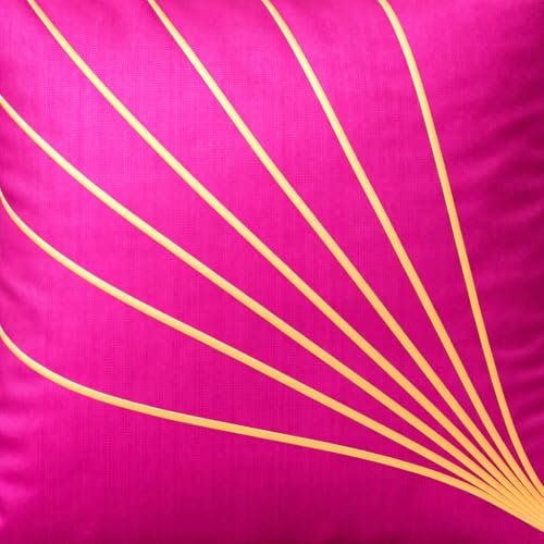Image of LOFEY Dupion Silk Cushion Cover, 16 x 16 Inch (40 x 40 cm), Decorative Sofa Pillow Cover, Zipper Closure (2, Pink)