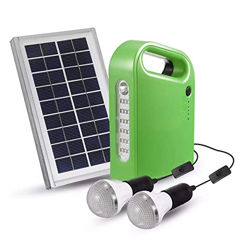 BALALA BIAN Generator Accessories 9V 3W Solar Panel Generator Kit 6V USB Charger Home System with 2 LED Bulbs Light Electrical Equipment