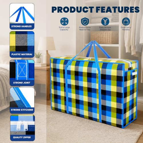 Image of Storite 4 Pack 162L Printed Plastic Heavy Duty Jumbo Underbed Storage Bag