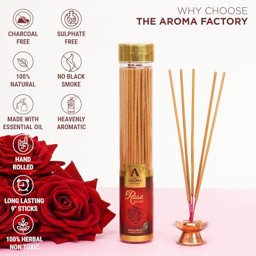Image of The Aroma Factory Rose & Green Apple Agarbatti, 2x100g