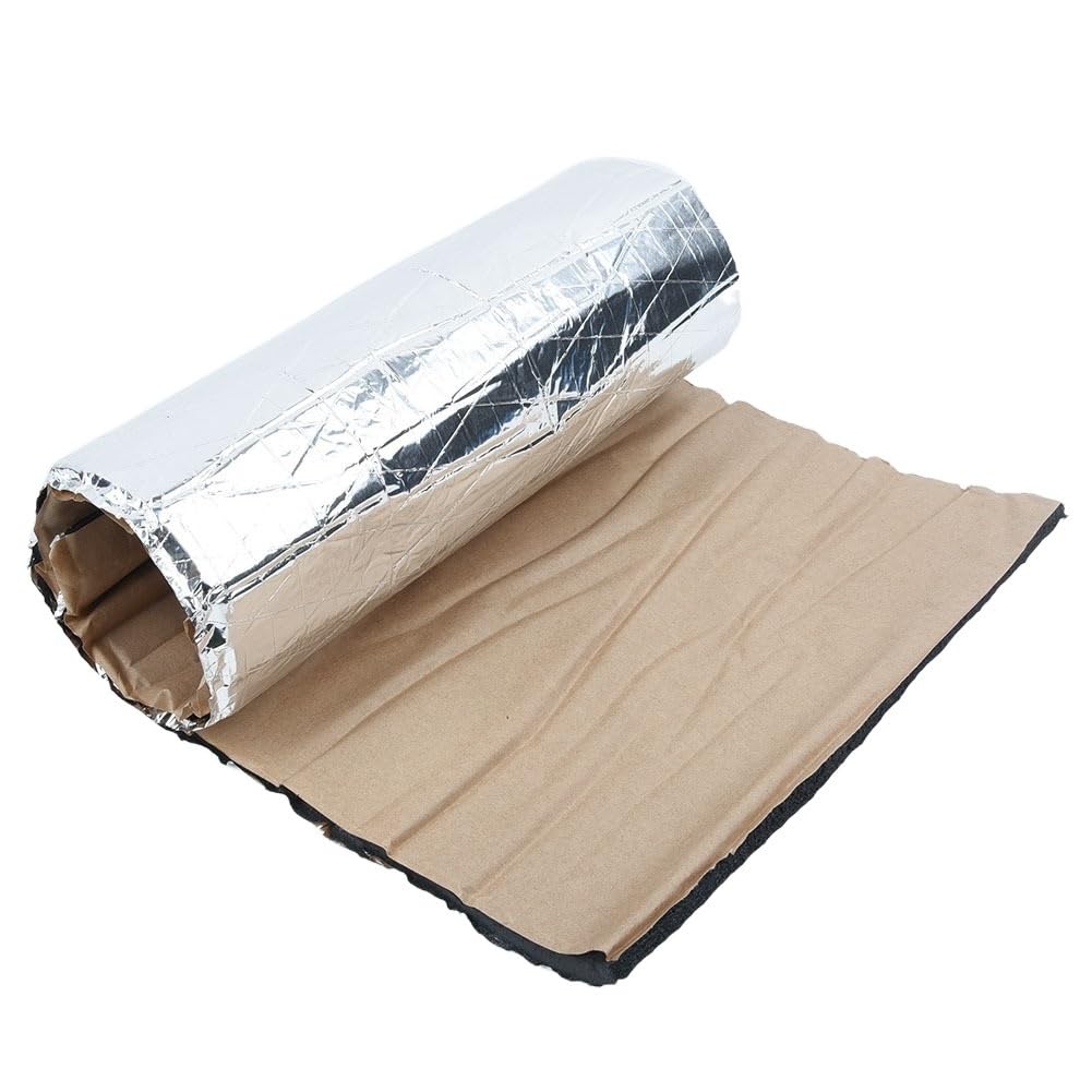 Heshuyan One Color Automobile Insulation Car Soundproof Deadening Mat Truck Firewall Insulation Anti-Noise Sound Audio Noise Insulator Pad 25Cmx50cm 5Mm