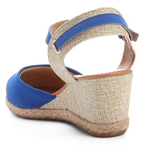 Espadrille Anabela Drezzup Corda Feminina - Azul - 35