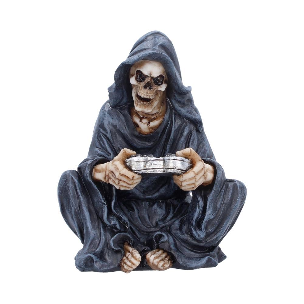 The Final Boss Grim Reaper Gamer Figurine 15.3cm – Gaming Skeleton Ornament, Dark Humour Collectible Décor