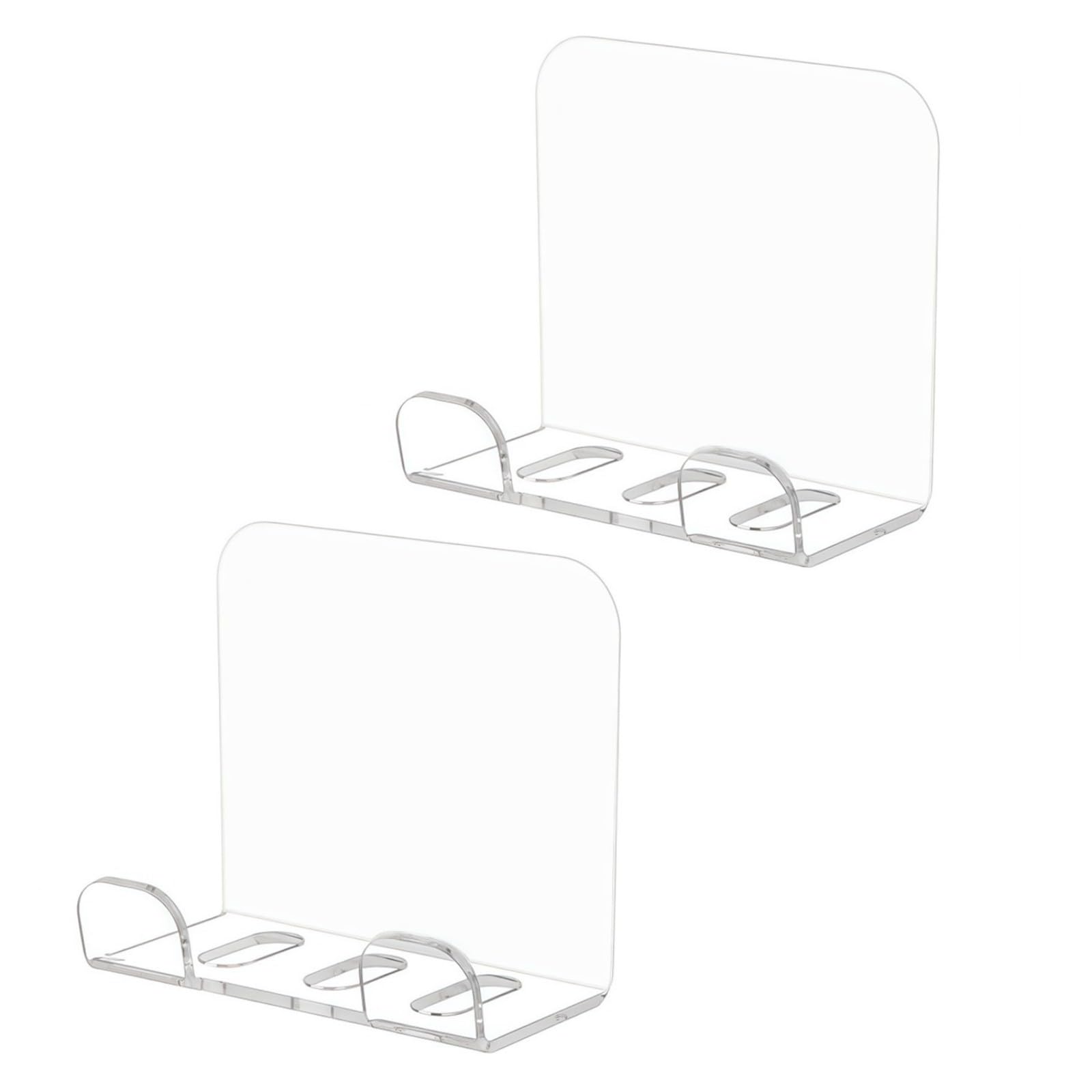 NVOQILIN Of 2 Wall Mount Phone Holders for Bedroom Sturdy Acrylic Smartphone Shelf with Space Saving Designs Acrylic Wall Mounted Phone Stand