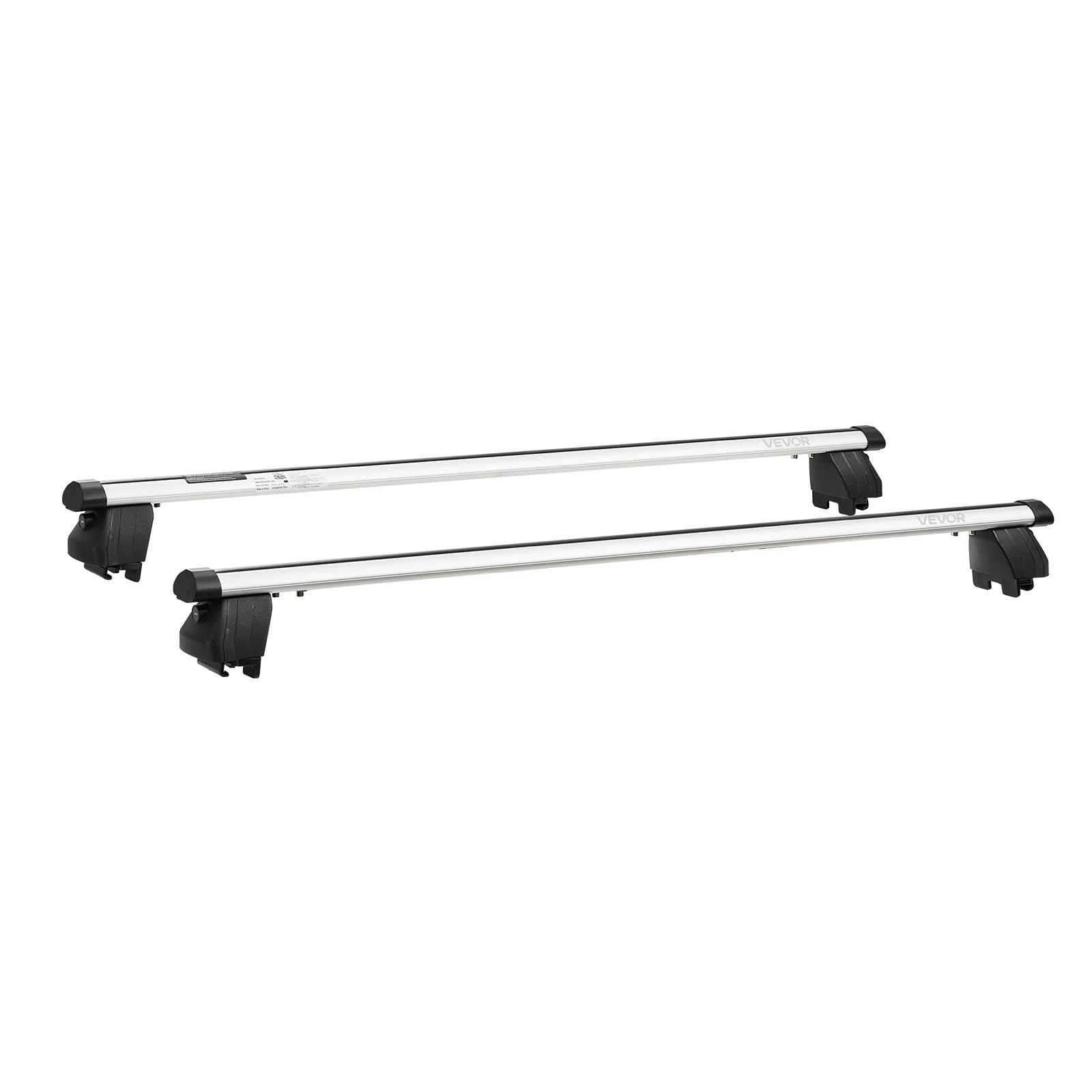 VEVOR Barres Transversales de Toit, Barre Porte Bagages Charge 90 kg 120 cm, pour Rails de Toit Surélevés et Intégrés avec Écartement 18-108,5 cm, en Aluminium, pour Panier Galerie Camping Voyage