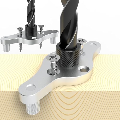 Kit de plantilla de espiga para soporte de estante flotante - Incluye broca de 1/2 pulgada - Guía de broca autocentrante para soportes de estante ocultos - Herramienta de carpintería para estantes y