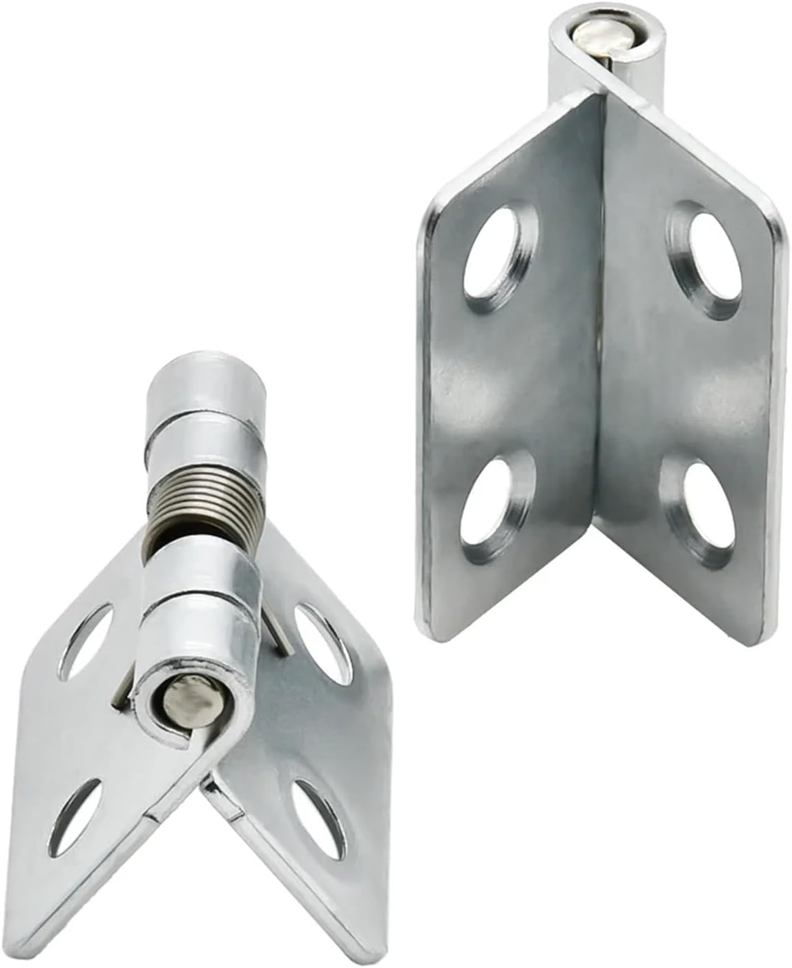 4 Holes Small Mini Spring Hinge Silver Cabinet Hinges 33x25mm Hardware Accessories 1Pcs(2pcs L33 x W25)