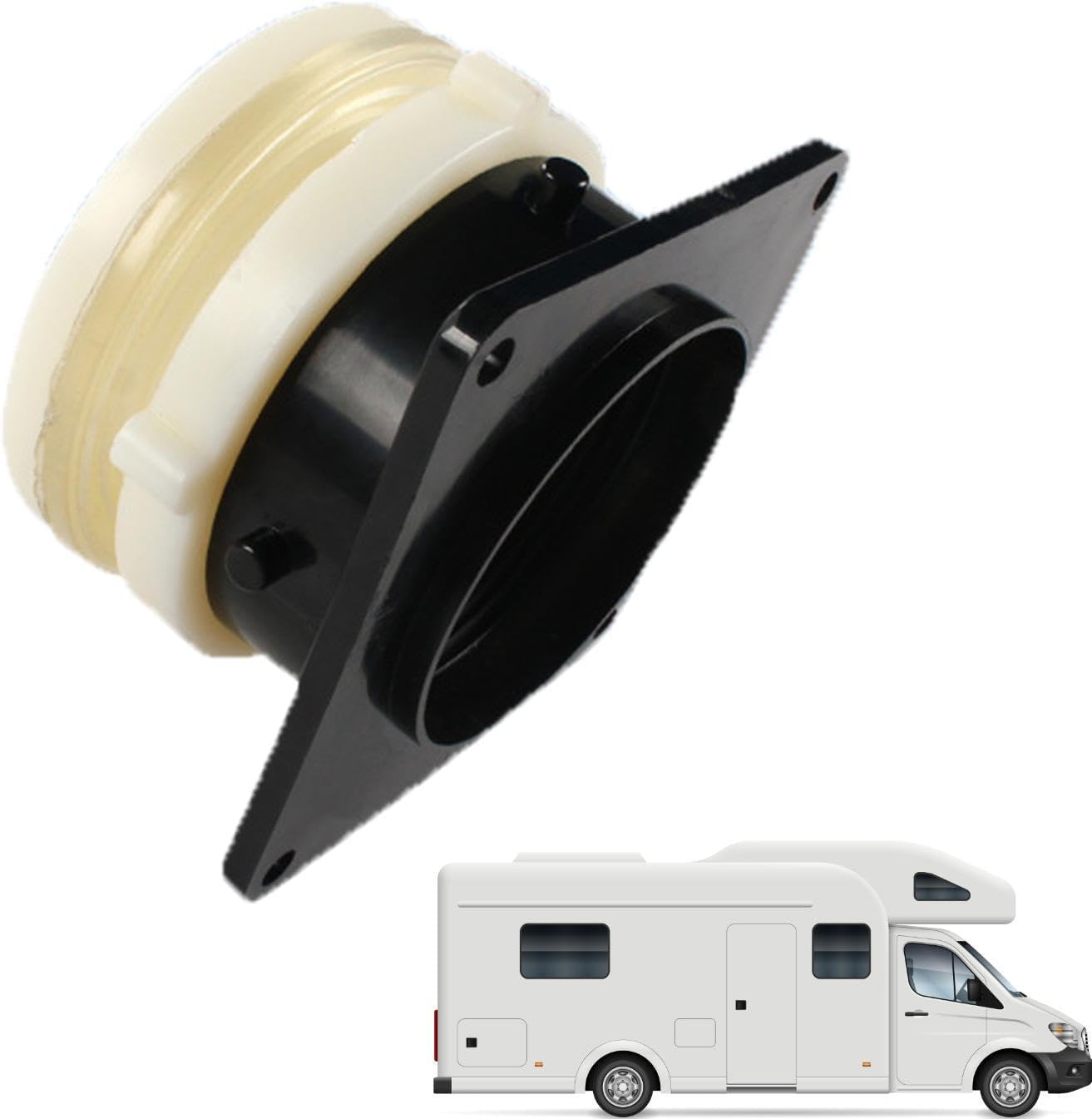 Water Tank Flange, RV Waste Valves Caps, Stainless Steel Water Tank