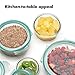 OXO Good Grips 8 Piece Smart Seal Airtight Glass Round Container Set