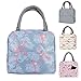 Dusenly Isolierte Lunchtasche, Kühltasche mit Fronttasche, Reißverschlusstasche für offen, isoliert, wasserabweisend, thermisch, auslaufsicher, für Picknick, Arbeit, Reisen (Flamingo)
