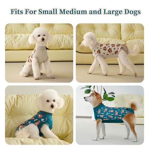 Image of Dog Recovery Suit for Female Male Dogs, Dog Onesie for Spay Neuter,Pet Zip Up Recovery Shirt, Substitute E-Collar & Cone,Anti-Licking Breathable Onesie for Small Medium Large Dogs