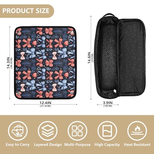Bolsa organizadora de viaje resistente al calor para herramientas de cabello, alfombrilla aislante para planchas, rizadores y accesorios de cuidado capilar miniatura 4