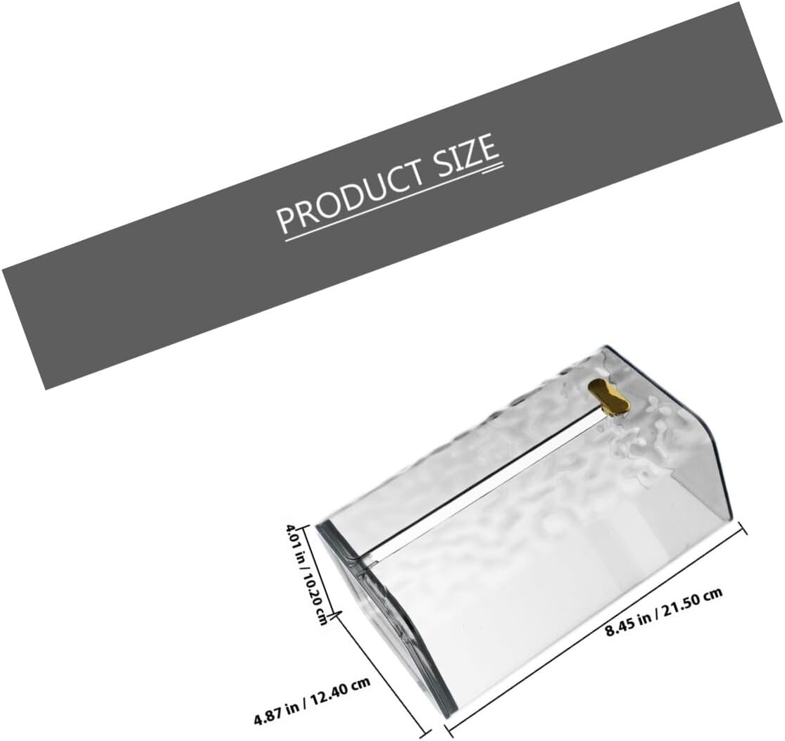 Wall Mounted Tissue Box Holder, Adhesive Plastic Dispenser for Cafes image 2