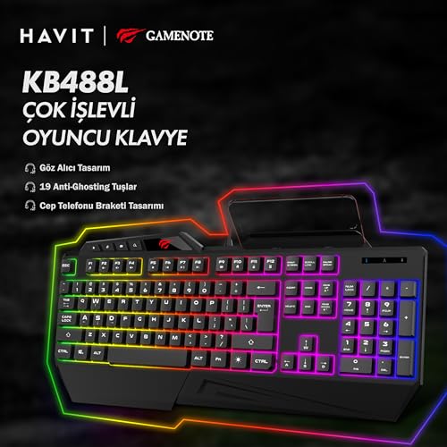 havit GAMENOTE KB488L Membrane Gaming Keyboard RGB – Image 3