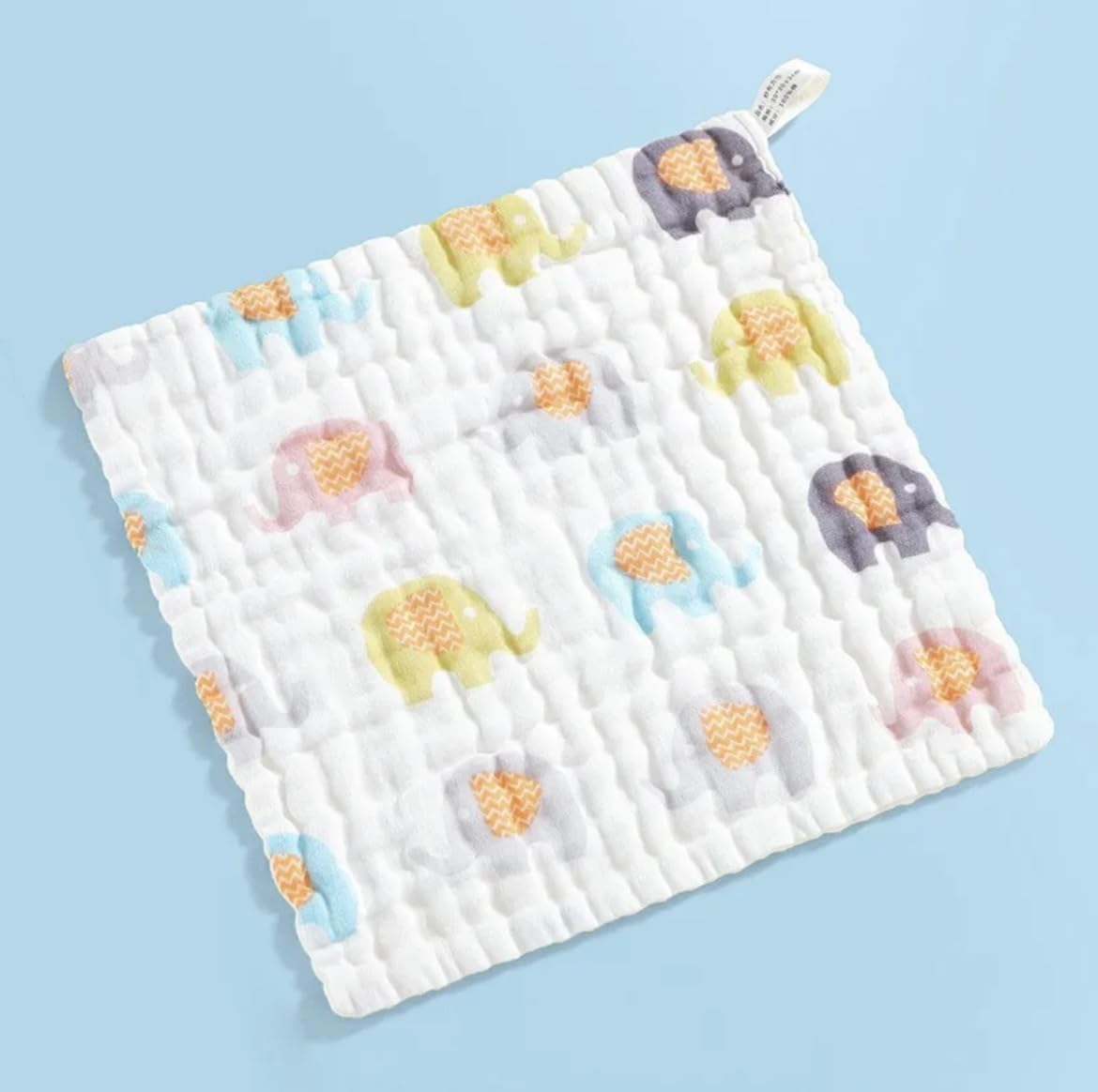 heartbury Baby Super Soft Absorbent Muslin 6 Layer 100% Organic Wash Towel- 100X100 cm - (0-3 Years) (30 * 30 Face Towel) 5psc 1