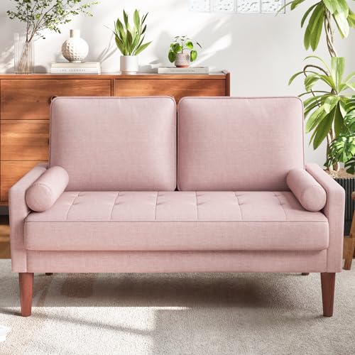 Vesgantti Loveseat Sofa with Solid Wood Legs, 48' Small Couches for...