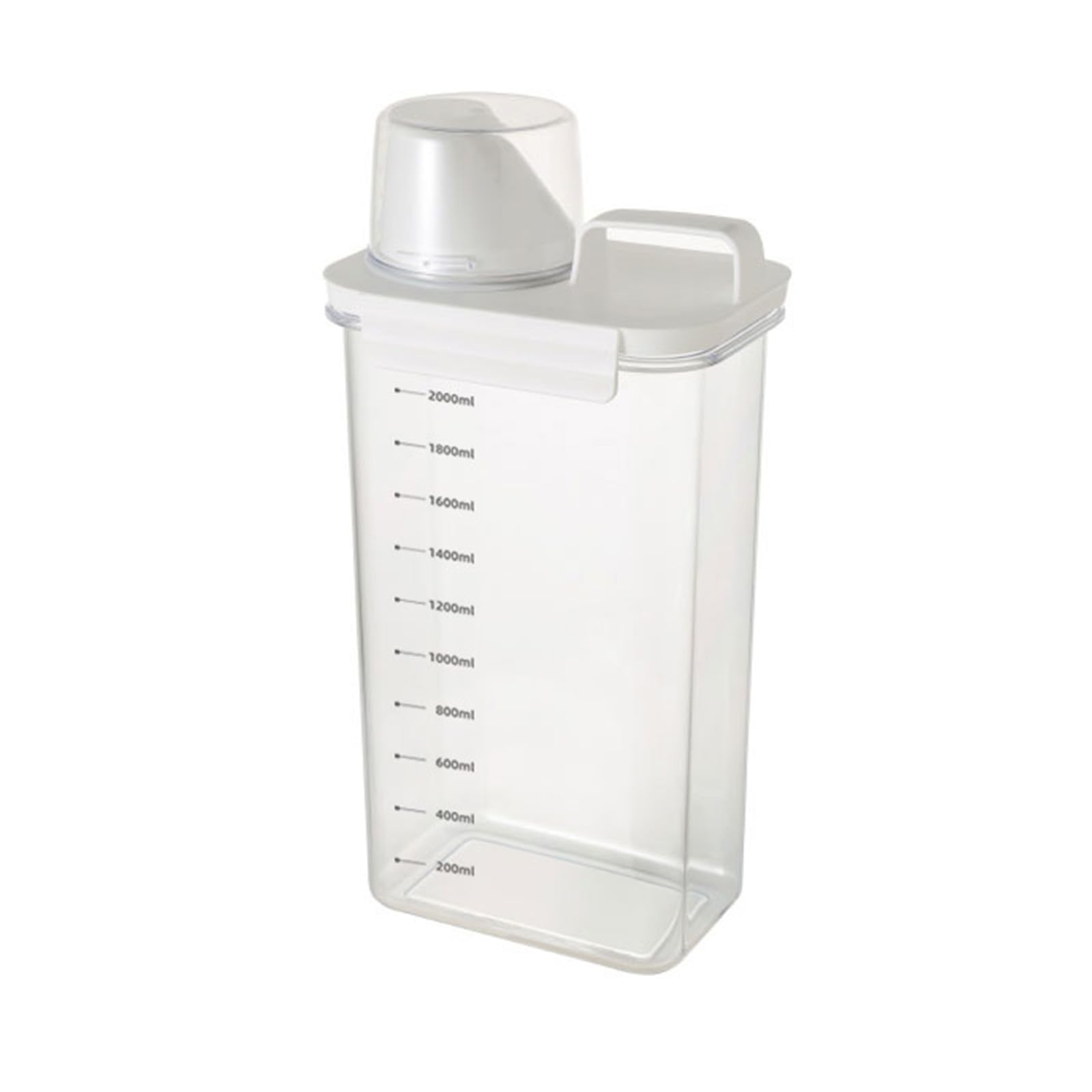 Kalttoy Practical Laundry Detergent Dispenser Stackable Measuring Cup Storage Jar Storage Tanks for Various Ingredients Sealed Box