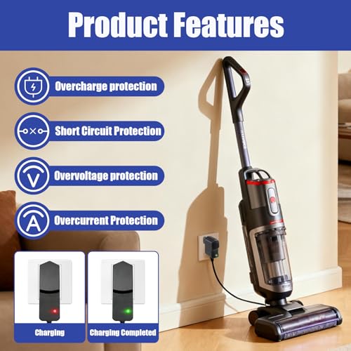 26V 0,5A Netzteil Ladegerät für Hoover H-Free 100 200 500 700 800, Ladegerät Netzteil Ersatz für Hoover Akku-Staubsauger, Akku Staubsauger Ladekabel 1,8m für HF122RH HF122GPT HF222UPT HF522SFP FD22BC