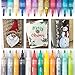 JR.WHITE Paint Markers Pens Acrylic Pen, 24 Colors Acrylic Pens Medium Tip for Rocks, Stone, Ceramic, Glass, Wood, Canvas Painting, Paint Marker for Adults Art and Craft Making Supplies