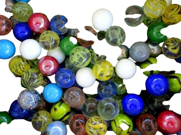 Generic Wholesale Glass Shooters Marbles by The Pound ONLY 8.99 per lb.1 INCH