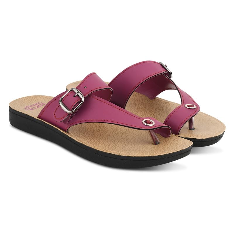 heenaplus Women's Slippers | Stylish & Comfortable Flip-Flop Slippers for Women | PU Sole Material | Slip Resistant | Durable & Lightweight Woman Chappal for Daily Use (1161)-picture-32