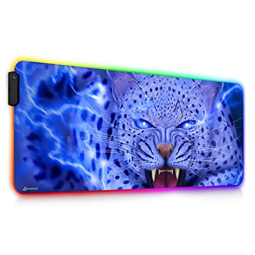DORRISO Ny Musmatta RGB-Spelmusmatta Stor 900x400x4mm Xxl 12 Lysande LäGen Led-FöRläNgd Musmatta Halkskyddad Gummibas Tangentbord Mjuka Musmattor FöR Dator Laptop Pc Bordsspelmusmatta