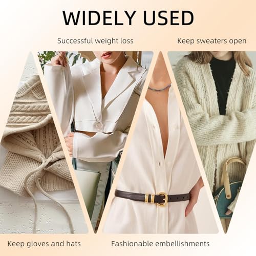 Image of 4 pcs Dress Clips Back Cinch, Vintage Sweater Shawl Clips, Waist Cincher Clip Clothing Cinch Clip, Clothing Collar Dress Shirt Brooch for Women Wearing, 4 Styles