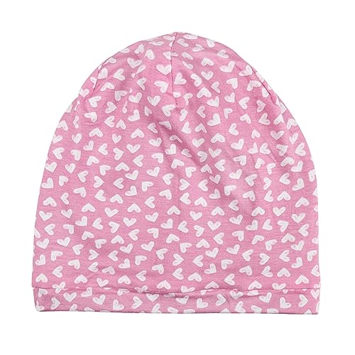 Alnorm Curly Hair Sleeping Cap for Kids Slouch Baggy Hat Jersey Beanie Light Pink4