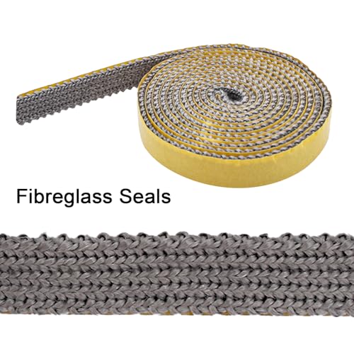 Ofendichtschnur,Ofenrohr Dichtung,Ofendichtband,Ofendichtung,Hitzebeständiges Dichtband,Kamin Dichtband,Hitzebeständig,Selbstklebend,für Kamin,Ofenrohr,Kamintür,Rauchrohr (3mm x 10mm x 2m)