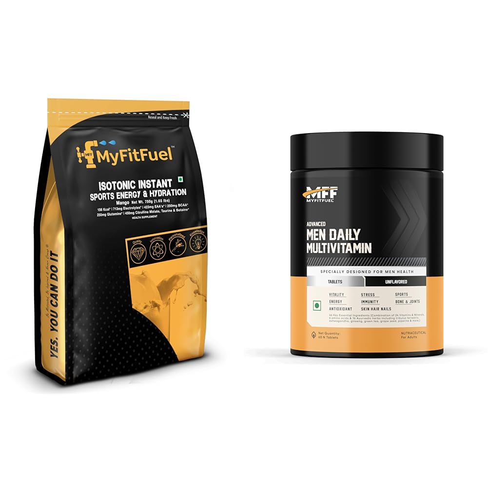 Isotonic Instant Sports Energy Drink & Hydration. Electrolytes +BCAA, EAA, Glutamine, Taurine, Cit | MyFitFuel Advance Men Daily Multivitamin (26 Vitamins, Minerals, Herbs, Extracts & Piperine 95%),-image-35